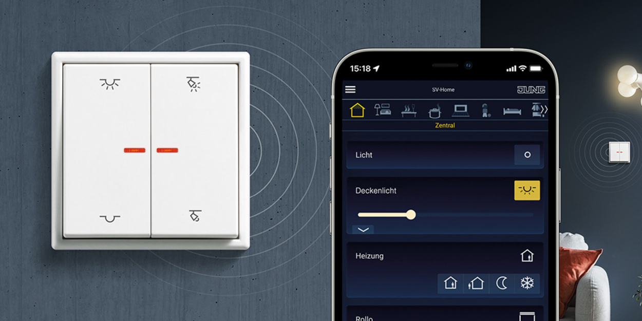 KNX RF Taster bei Elektro Ruths Installationen GmbH in Mühltal